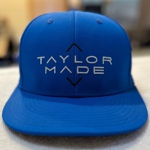 BRAND NEW TaylorMade Stretch-fit Flatbill Golf Hat, Royal Blue!!